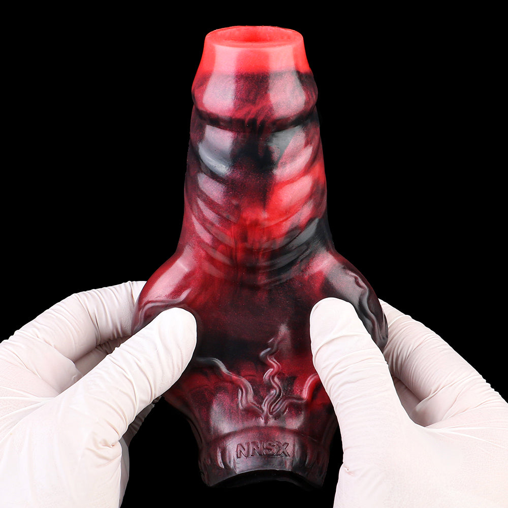 Muscle Penis Sleeve - Erection Booster with Spiral Ribs & Figure-Eight Base