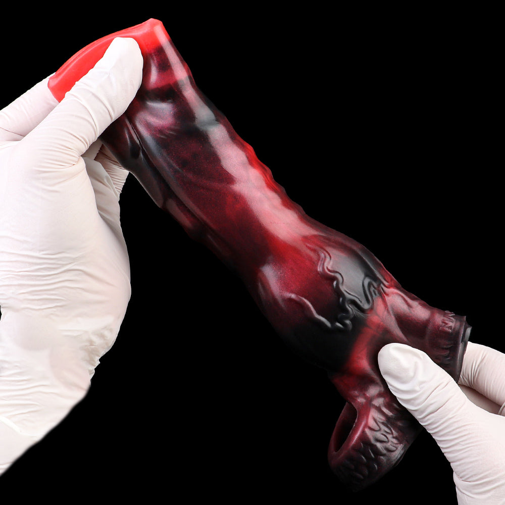 Muscle Penis Sleeve - Erection Booster with Spiral Ribs & Figure-Eight Base