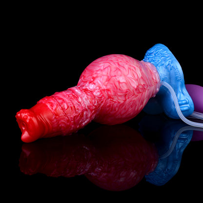 Knotenexplosion & Pumpgesteuert Fantasy Dildo – Squirting Beast Dildo mit Riesigem Knoten, Einschnürungszone