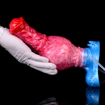 Organischer Feuerwirbel Squirting Dildo - Aufblasbarer Doppelknot Muskelstrang Menschliche Eichel for Progressive Doppeldehnung