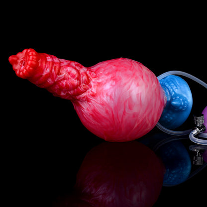 Segmented Inflatable Fantasy Dildo – Crown Head Mid-Chamber Expanding for Progressive Fullness | SilikonLust