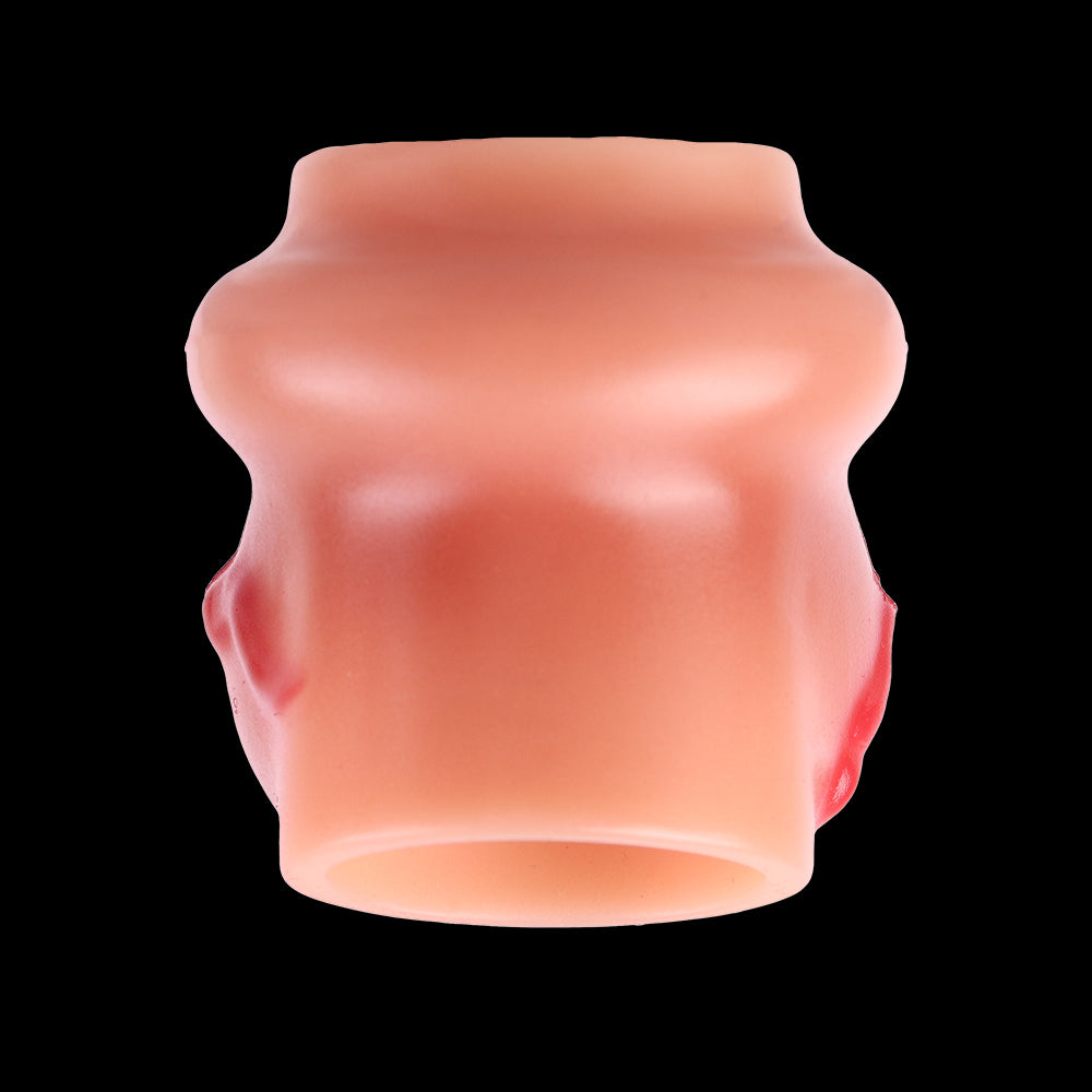 Bulge Fantasy Knot Sleeve Platinum Silicone - Textured Delay Ring mit Organischen Ausbuchtungen und Enhanced Stimulation