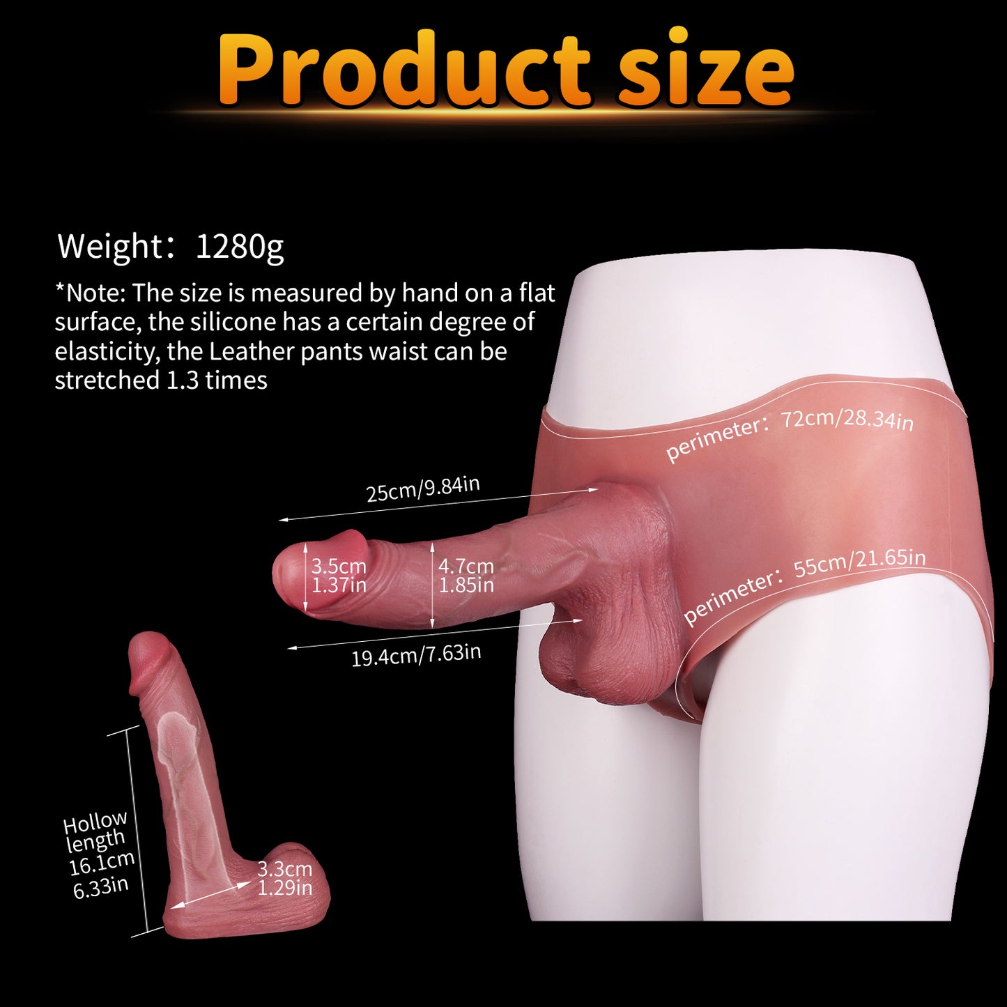 Hollow Penis Sleeve Wearable - Anatomical Veins | Dual-Skin Strap-On Platinum Silicone SiliconeLust