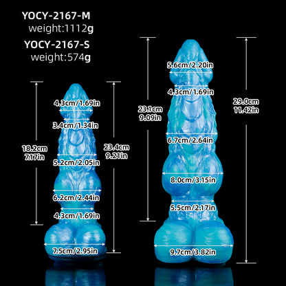 Squirt Dildo Eisblau – Fantasy-Schaft aus Platin-Silikon mit Ejakulationsfunktion | SilikonLust