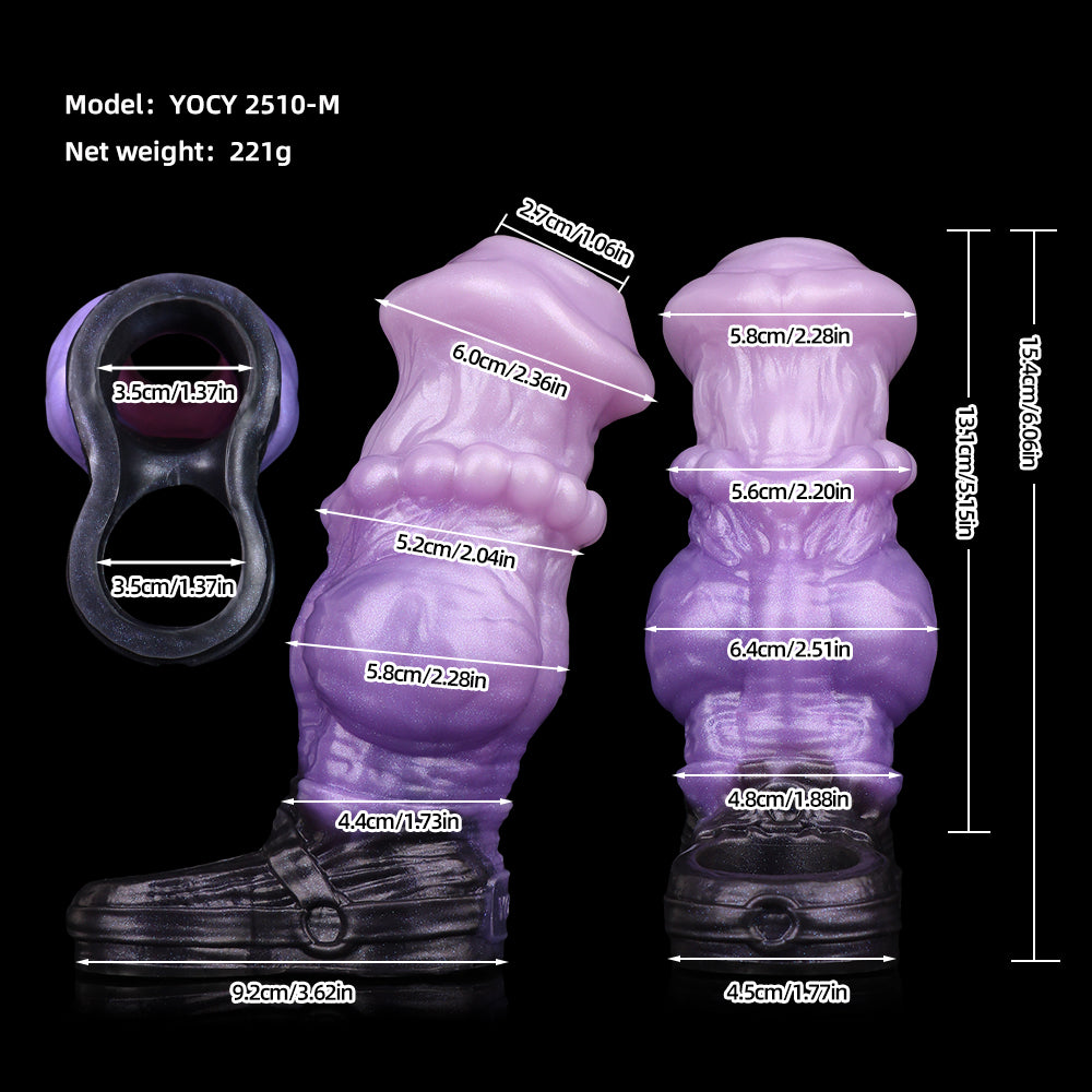 Ätherischer Amethyst Platinum Silicone Packer – Fantasy Dildo mit Saugnapf für avant-garde Körperästhetik und sensorische Tiefe