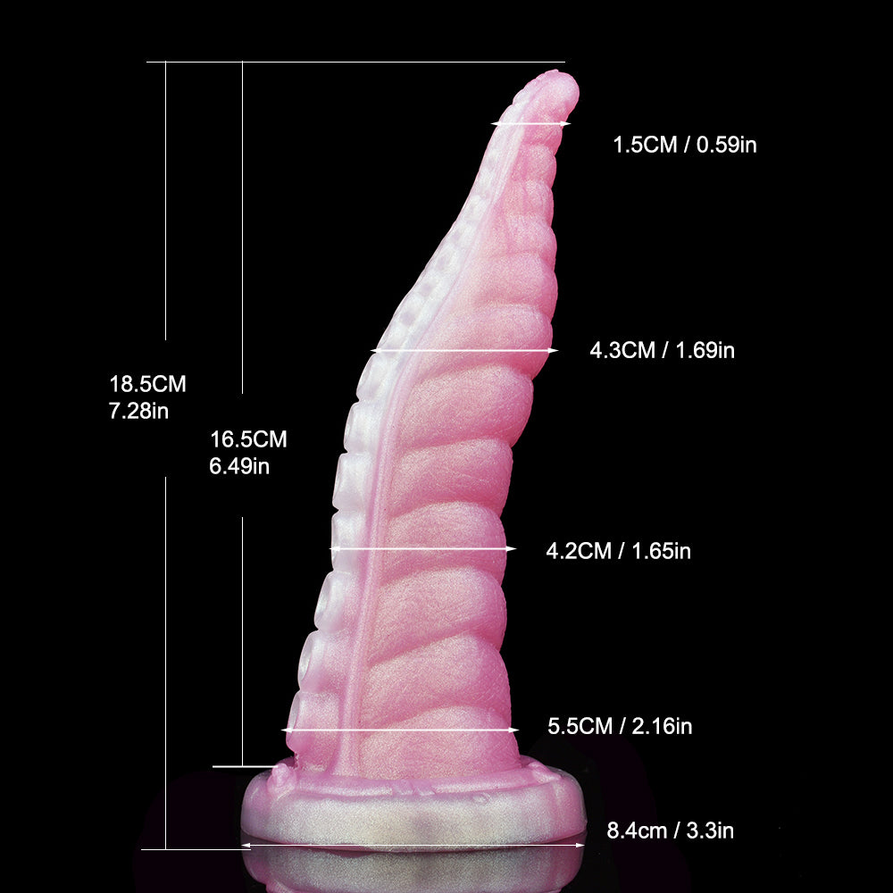 Tauche ein in ein Meer der Lust: Der magische Oktopus Tentakel Dildo mit Saugfuß (Perlmutt-Rosa)