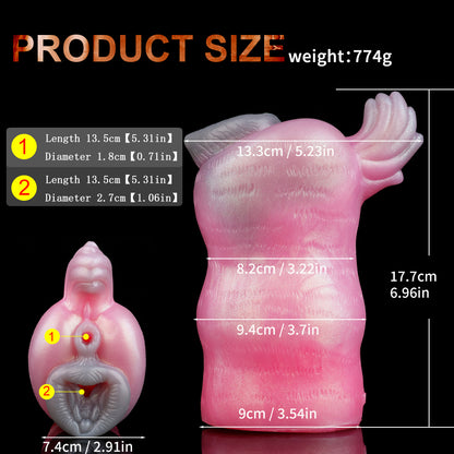 Wolf Fantasy Pocket Pussy – Realistischer Doppelkanal-Masturbator & Silikon-Sextoy