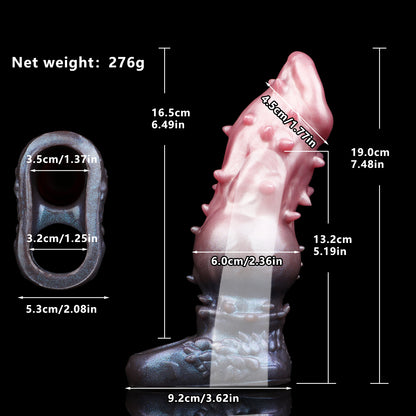 Perlmutt-Gradient Penis Sleeve mit Hodenring – Genoppter Silikon Penisüberzug für Ausdauer & Intensive Paar-Stimulation