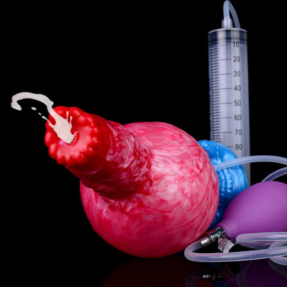 Segmented Inflatable Fantasy Dildo – Crown Head Mid-Chamber Expanding for Progressive Fullness | SilikonLust