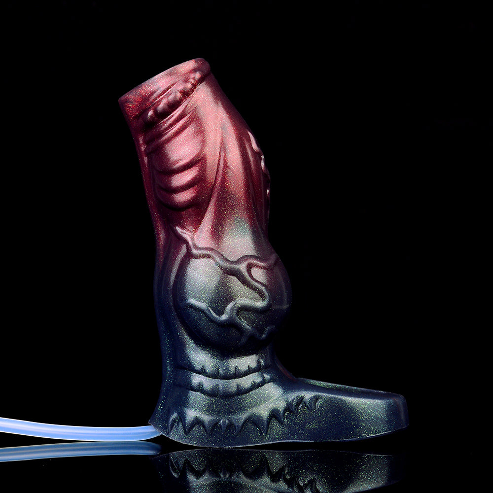 Pressure Spray Penis Sleeve – Fluid Release Sleeve with Dual Channel and Simulated Ejaculation