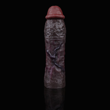 Deep Violet Black & Collectible Penis Sleeve – Sleeve with Flared Base, Single Main Vein