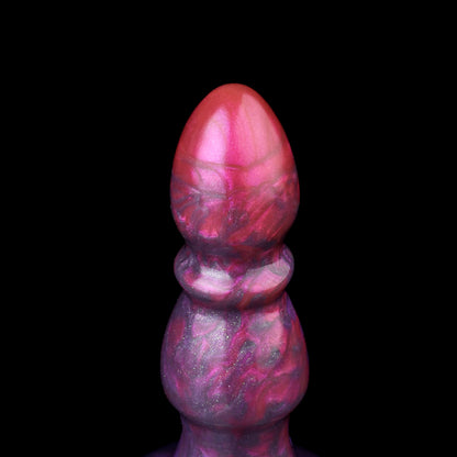 Fantasy Dildo in Violett-Magenta – Mehrfach-Kugeln, Saugnapf & Medizinisches Silikon