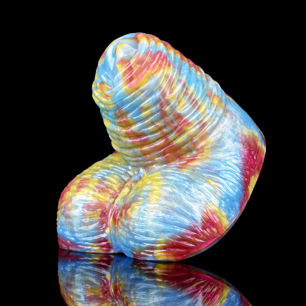 Handgrip Grinding Toy | Platinum Silicone Realistisches Hautgefuehl with Griffige Ringfalten-Textur & Tie-Dye