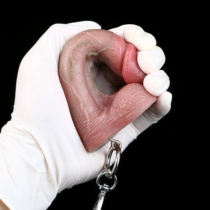 Filigraner Avantgarde Dildo-Schlüsselanhänger Silikon - Artistic Silicone Dildo Schlanke Linienfuehrung