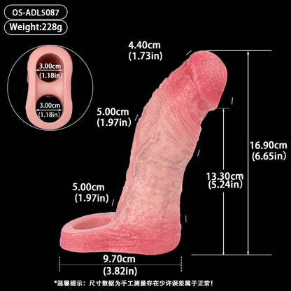 Explosiver Vein Web Penis Sleeve | Platinum Silicone Branch Vein Sleeve mit 360°-Blutgefäss-Netzwerk