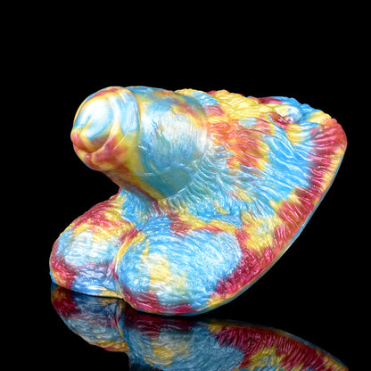 Rainbow Grinding Pad - Handheld Stimulation Device | Drucknoppe Schuppentextur Platin-Silikon SilikonLust