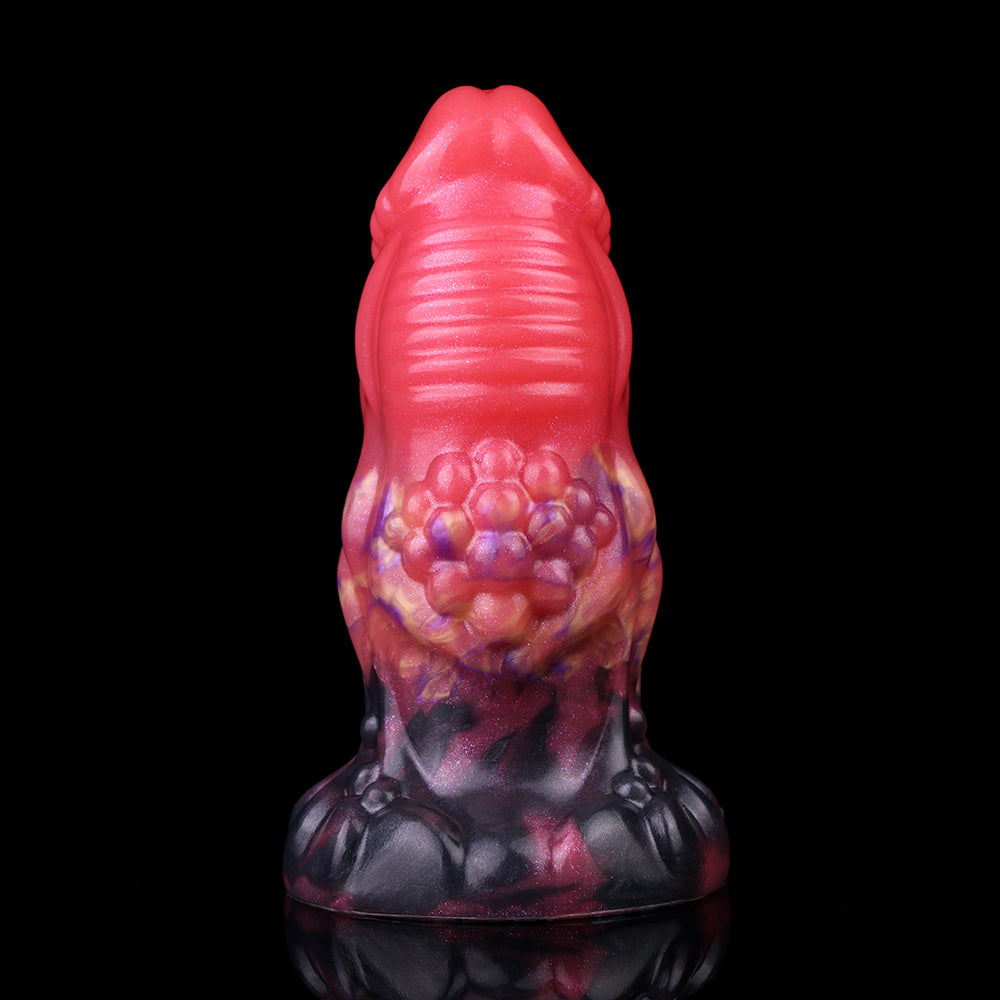 Fantasy Creature Anal Dildo - Traubenknoten Kopf | Tentakel Basis Rot-Violett Platin