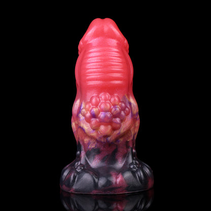Fantasy Creature Anal Dildo - Traubenknoten Kopf | Tentakel Basis Rot-Violett Platin