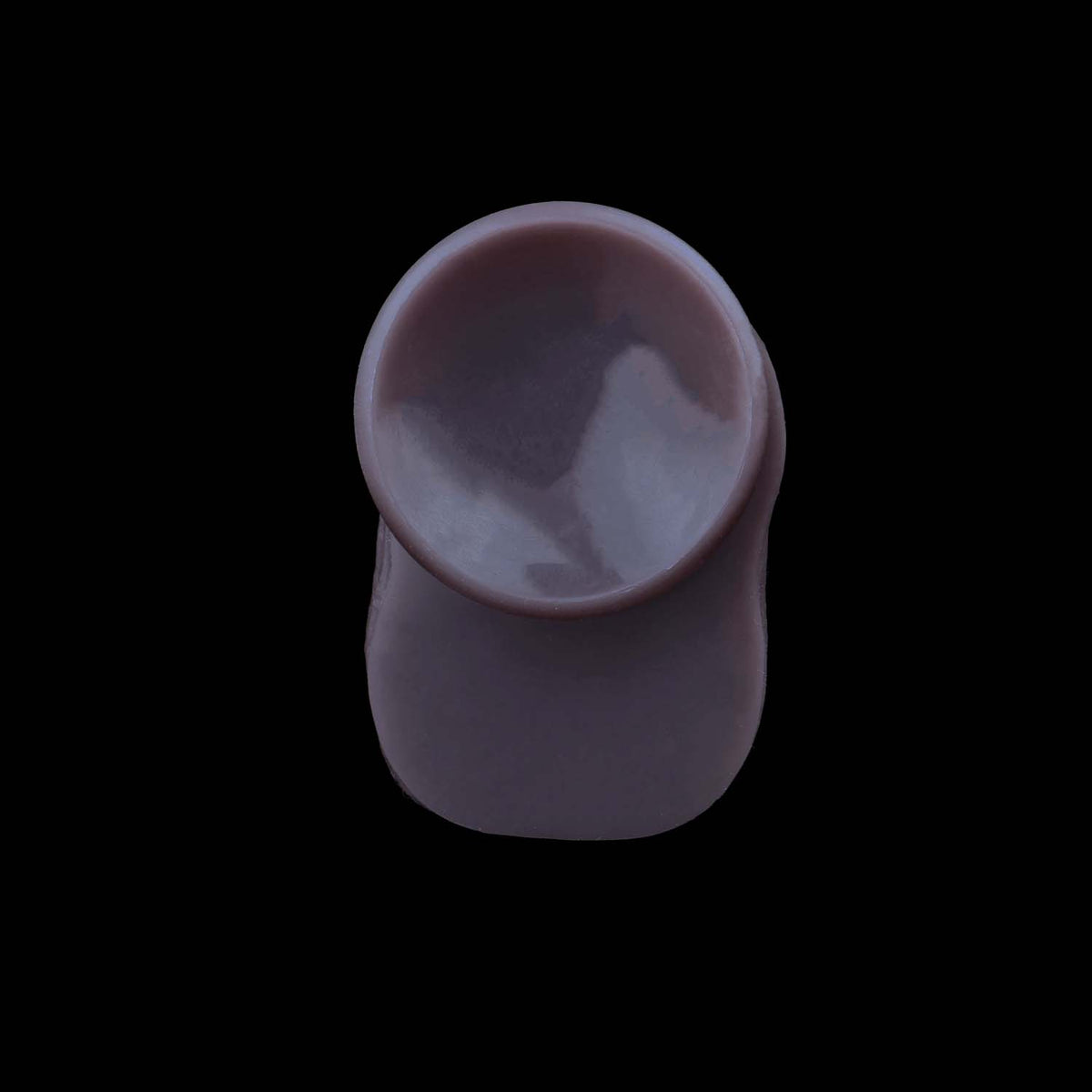 BBC Dildo Violet-Black – Large realistic dildo in deep dark violet with suction cup, branched vein network, asymmetrical testicles & ultra-flexible platinum silicone