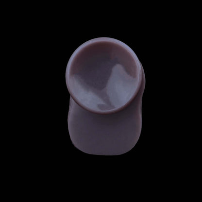 BBC Dildo Violet-Black – Large realistic dildo in deep dark violet with suction cup, branched vein network, asymmetrical testicles & ultra-flexible platinum silicone