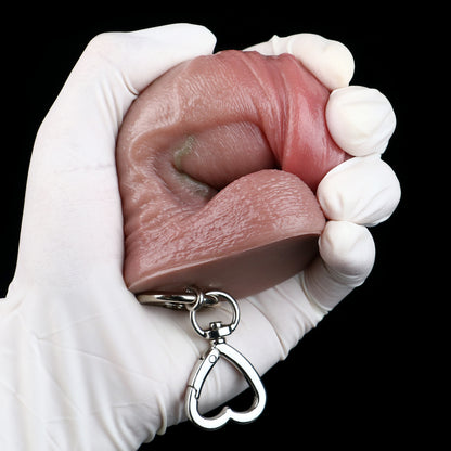 Compact Beast Silikon Dildo Schlüsselanhänger – Thick Silicone Charm mit Druckentlastendem Griffgefühl