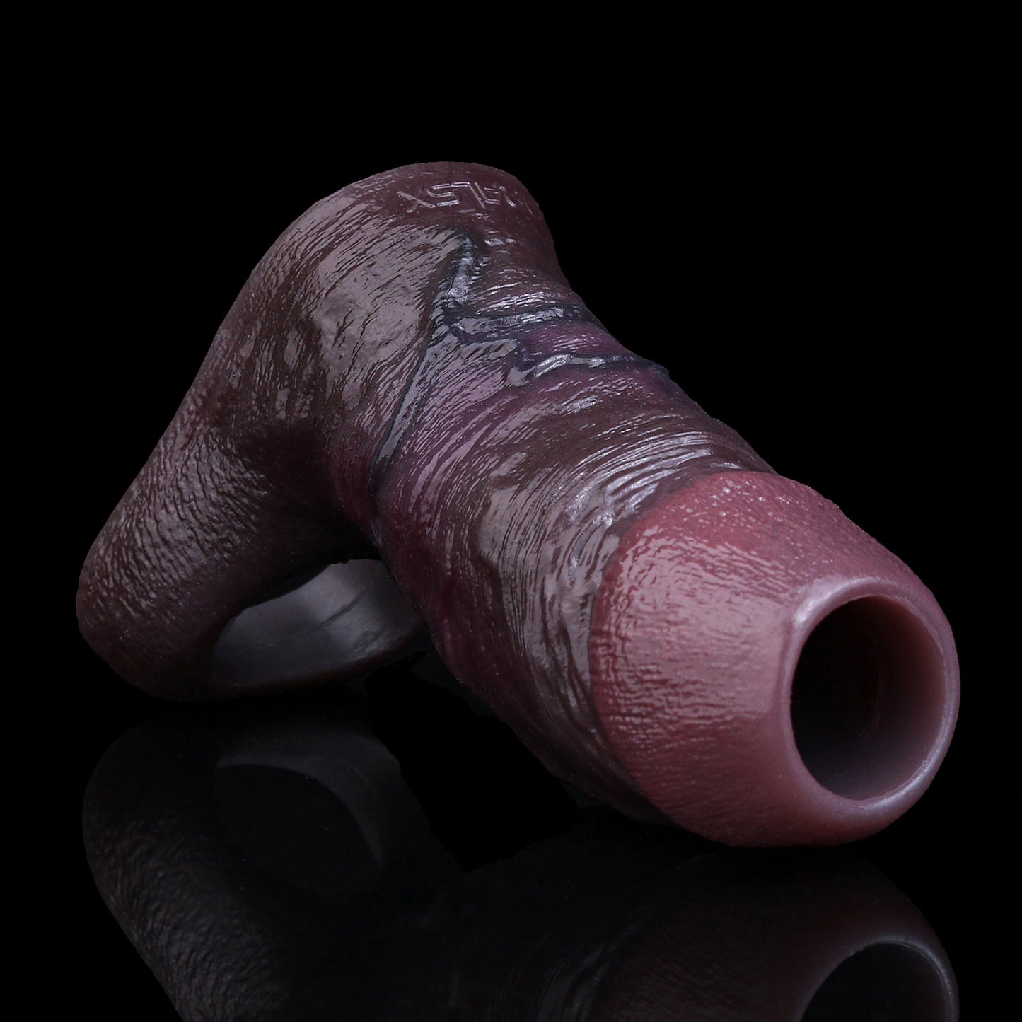 Obsidian Realistischer Penis Sleeve mit Hodenring – Premium Penis-Manschette für Verdickung & Maximale Ausdauer