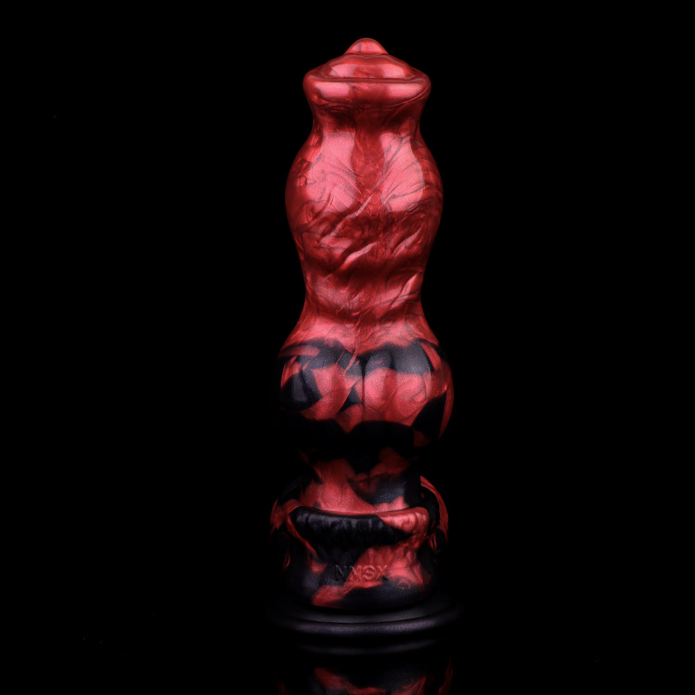 Dog Inspired Dildo Progressiv & Unausweichlich – Animal Anatomy Predator Bulb Dildo mit Doppelknoten-Welle und Gespaltener Doppelspitze