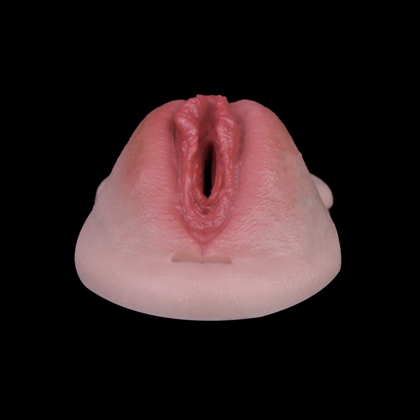 Silicone Pussy Panties in Bespoke Finish with Leather Harness | Seductive Transgender Vaginal Gaff for Private Boudoir Play
