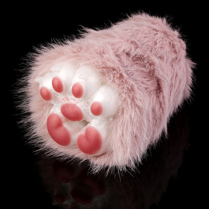 Flauschige Pfote Pocket Pussy – Realistischer Platin-Silikon Masturbator mit abnehmbarem Plüschbezug & engen Texturen
