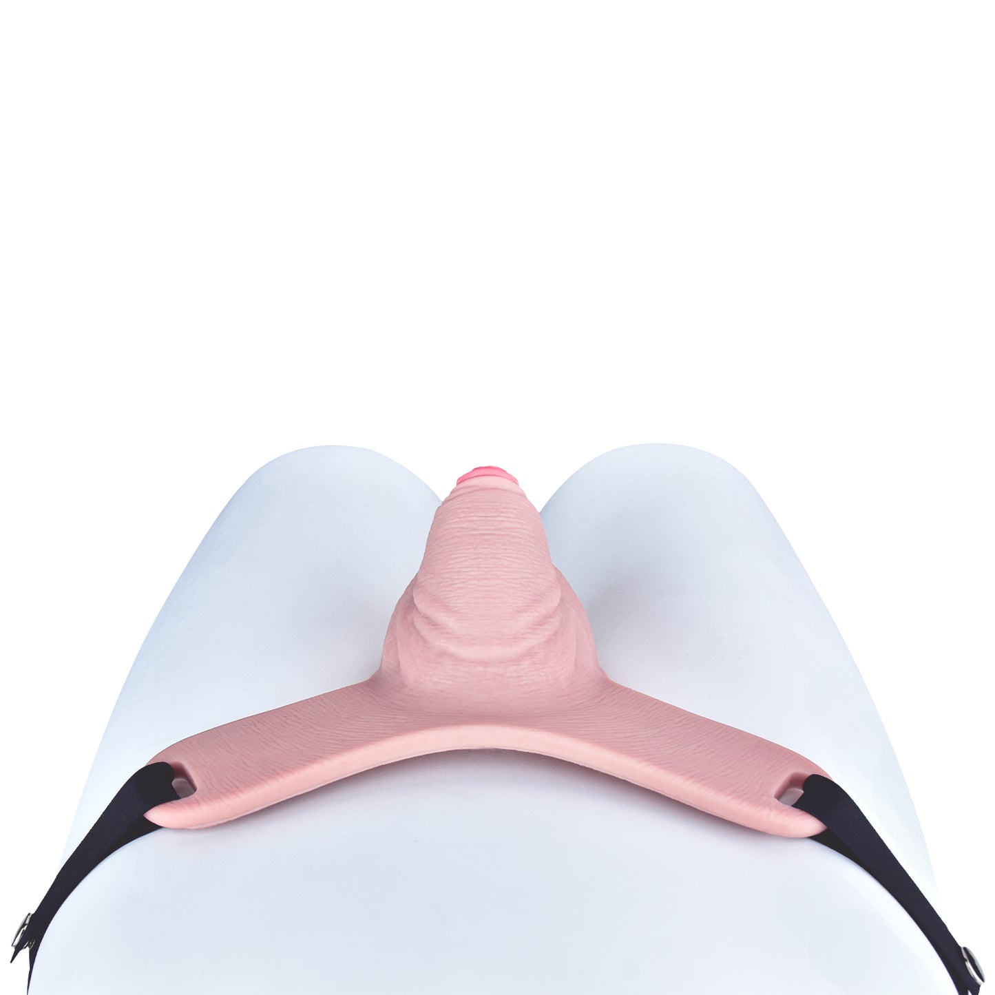 Silikon Peniskäfig mit Harnöffnung – Babyrosa, T-Form & Zwei Harness-Varianten aus Platin-Silikon