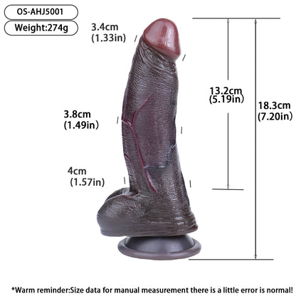 Premium Silicone BBW Sex Dildo – Big Black Cock Desiring Maximum Presence