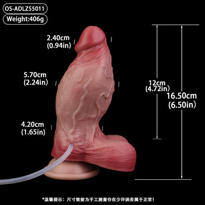 Powerful Angled Head Dildo | Platinum Silicone Anatomical Glans Dildo with Deeply Domed Corona
