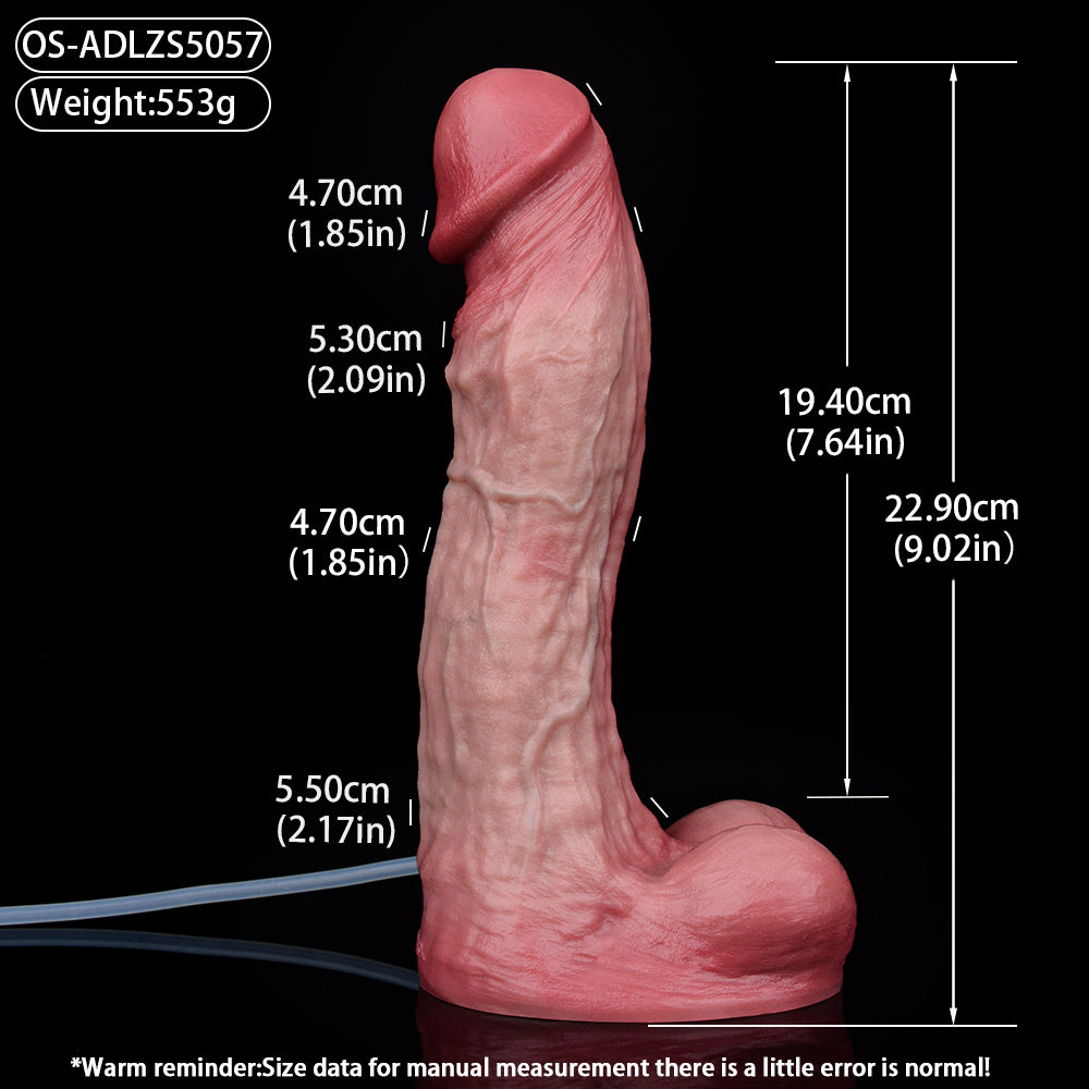 Matte Skin Dildo – Subkutane Mikro-Textur, Spritz-System & Breit-Saugnapf | Platin-Silikon | SilikonLust