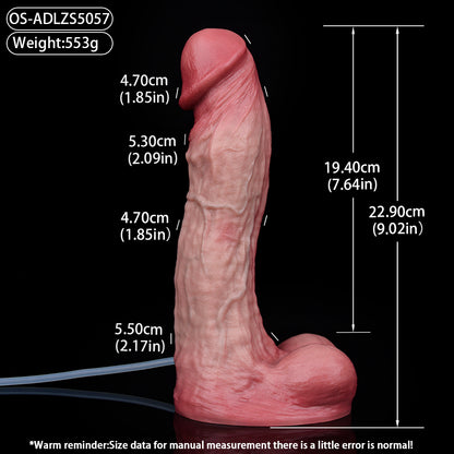 Matte Skin Dildo – Subkutane Mikro-Textur, Spritz-System & Breit-Saugnapf | Platin-Silikon | SilikonLust