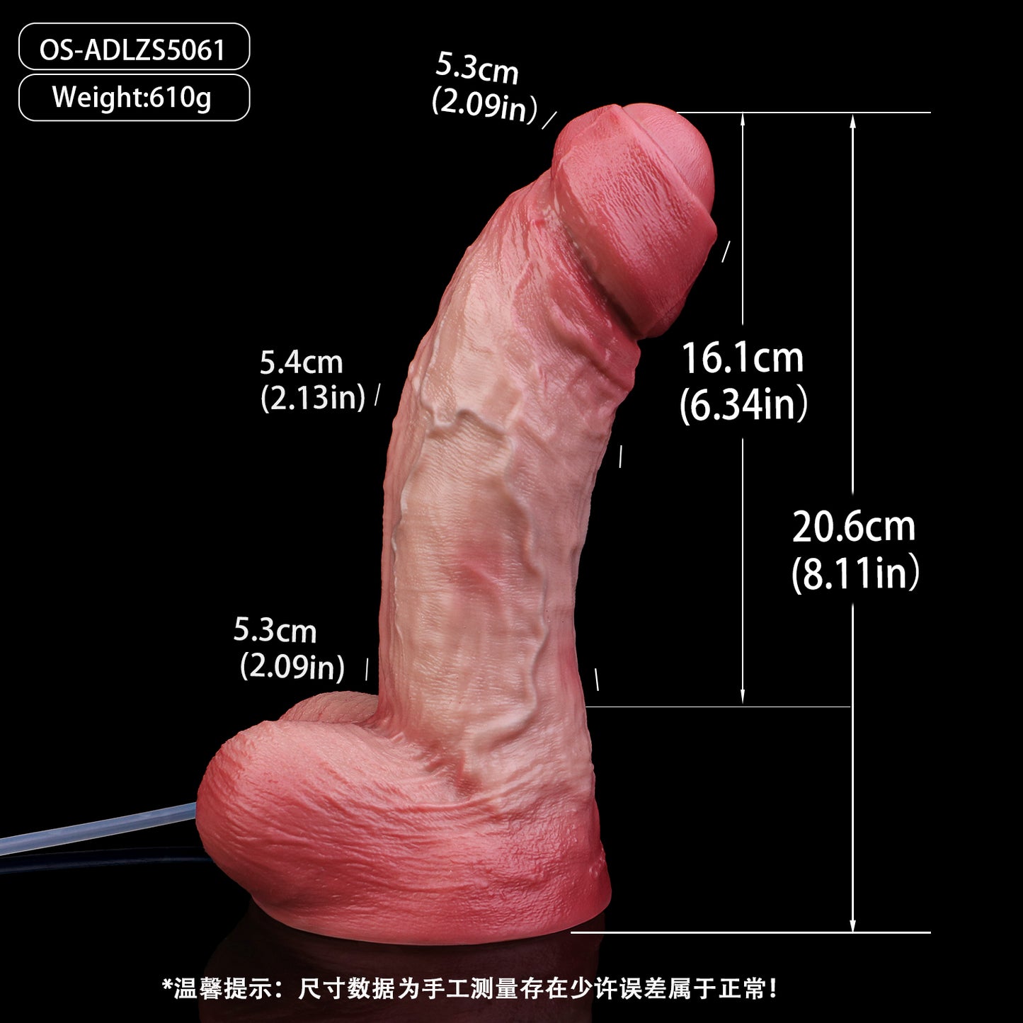 Covered Glans Dildo Realistic & Soft – Premium Silicone Dildo with Partially Covered Foreskin and Ejaculation System