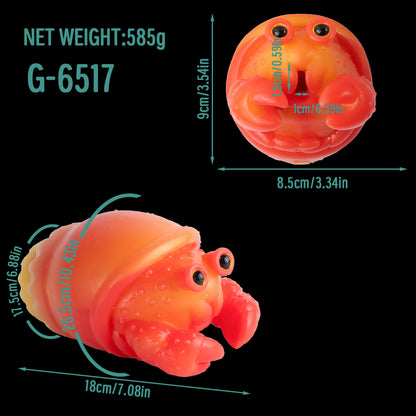 Playful Hermit Crab Silicone Pocket Pussy – Mini Masturbator Toy with Tight Sleeve for Intense Contrast Experiences