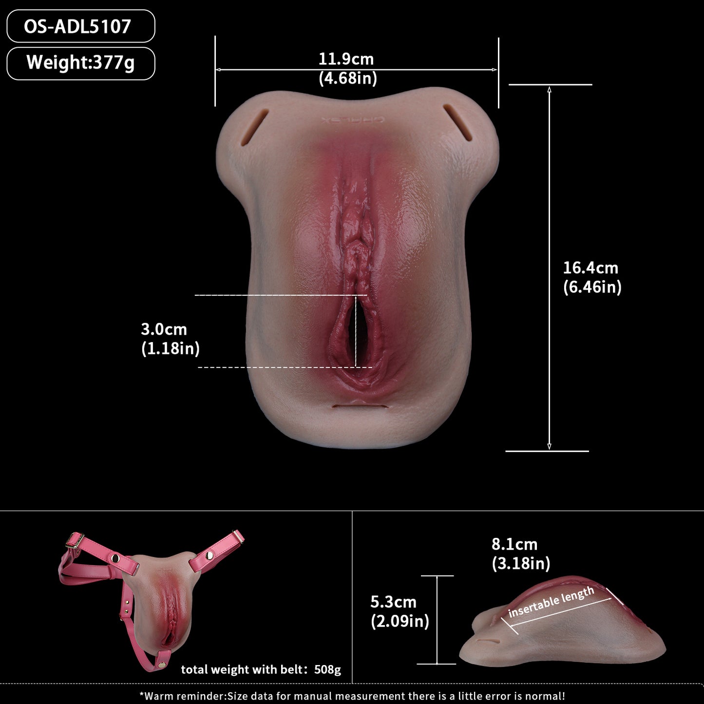 Nahtlos Verschmelzende Pussy Panties - Mediterrane Hautton Graduelle Randverdünnung Harness-Set for Unsichtbare Zweite Haut