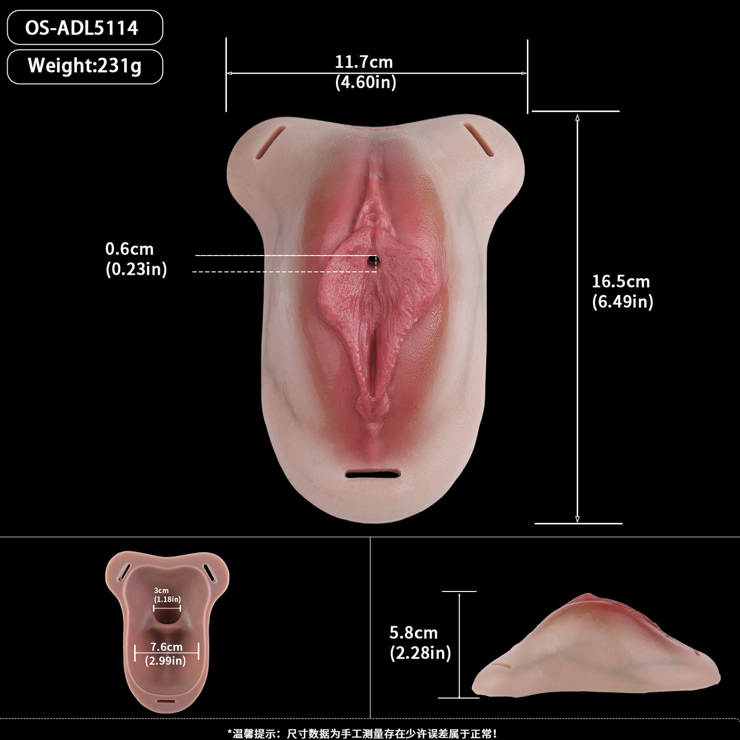 Professional Harness Gaff with Three-Point System – Silicone Tucking Prosthesis for MTF, Crossdressers, and Cosplay Disguise