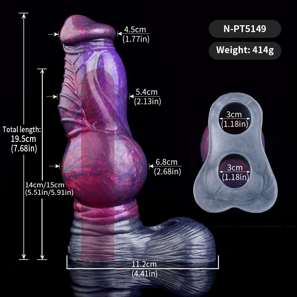 Hyperrealistic Penis Sleeve with Vein Structure – Heterogeneous Texture Change in Galactic Violet