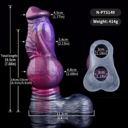 Hyperrealistic Penis Sleeve with Vein Structure – Heterogeneous Texture Change in Galactic Violet