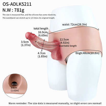 Wearable Penis Sleeve Strap-On – Spiralvene & Hyper-Realistische Eichel | Platin-Silikon | SilikonLust