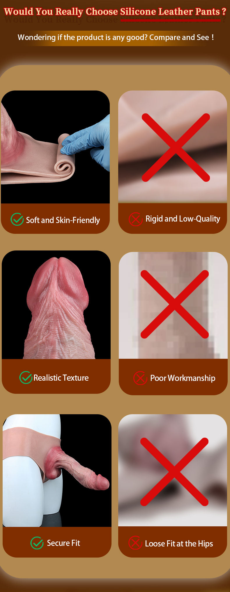 Realistic Cock Sleeve Panty Platinum Silicone - Wearable Penis Enhancement Strap-On with Anatomical Glans and Integrated Cavity