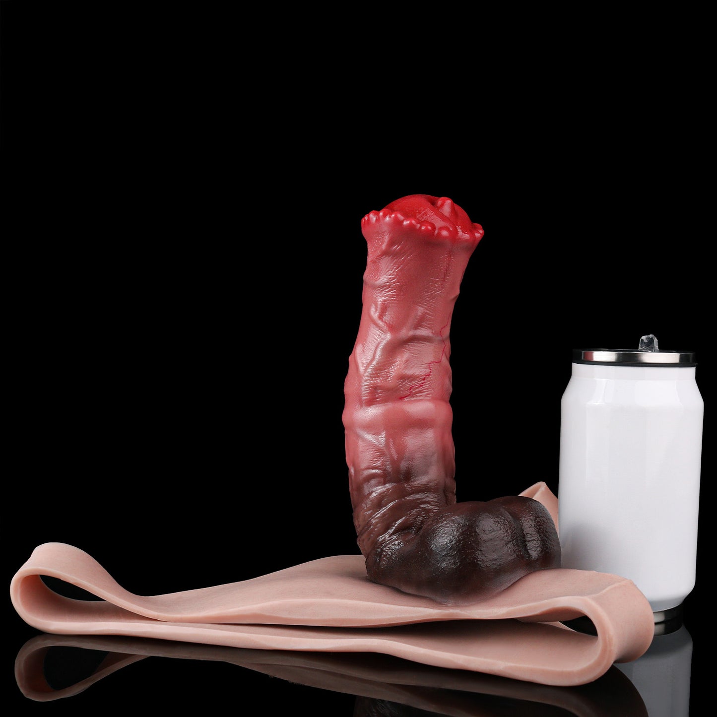 Feuerroter Pferde-Umschnalldildo mit Slip – Premium Strap-On, Umlege-Dildo & Umschnall-Penis für Lesben, Paare & bei Erektionsstörungen