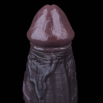 BBC Dildo Trauben-Violett – Realistischer Dildo mit Schwellkörper-Auftreibung, Baumwurzel-Venennetz, Vorhaut-Eichel, Hoden & tiefem Trichter-Saugnapf aus Doppelschicht-Platin-Silikon