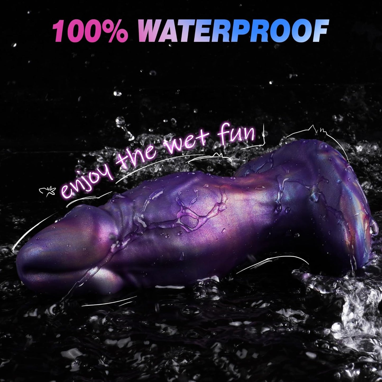 Realistic Fantasy Butt Plug with Suction Cup – Premium Platinum Silicone Anal Dildo in Cyber Violet for Intense Stretching