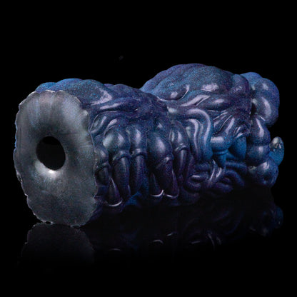 Pocket Pussy Alienmaul – Blauvioletter Platin-Silikon-Masturbator für Sci-Fi-Rollenspiele