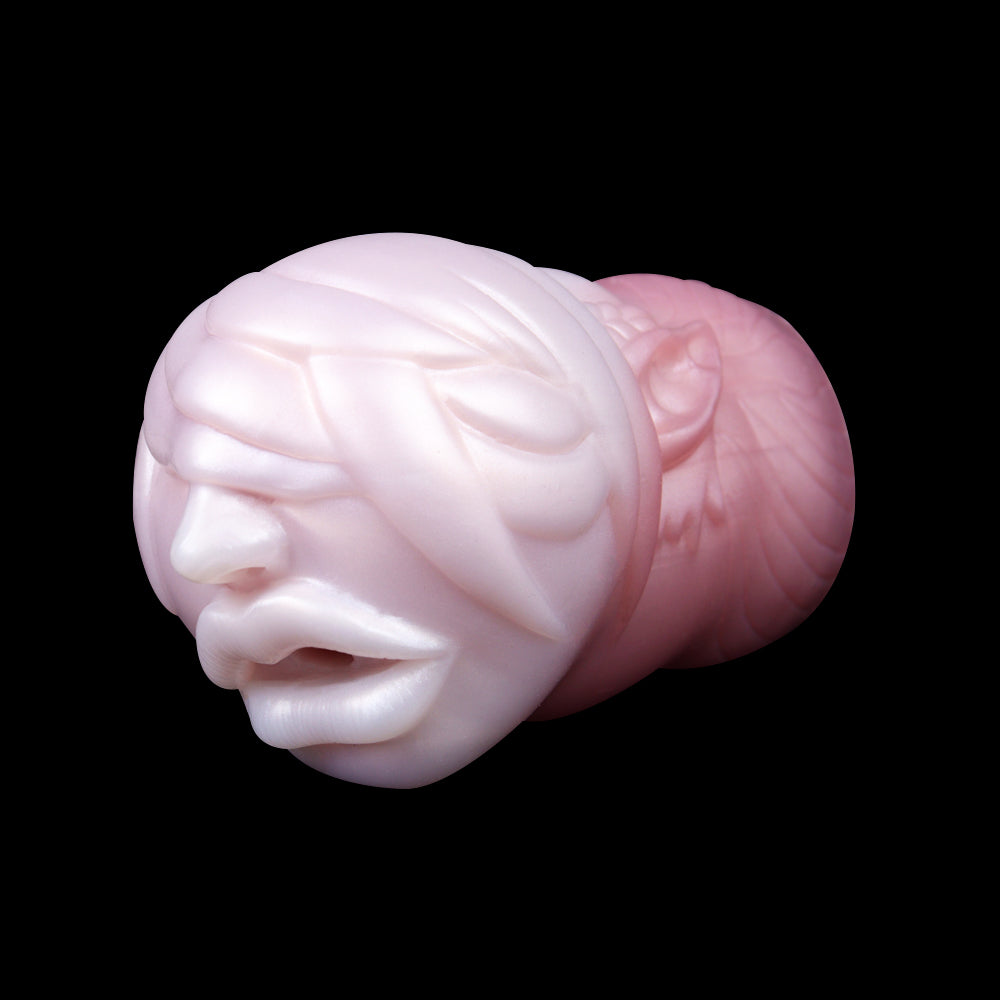 Perlmutt-Rosa Fantasy Mund-Masturbator: Premium Silikon Solo-Spielzeug