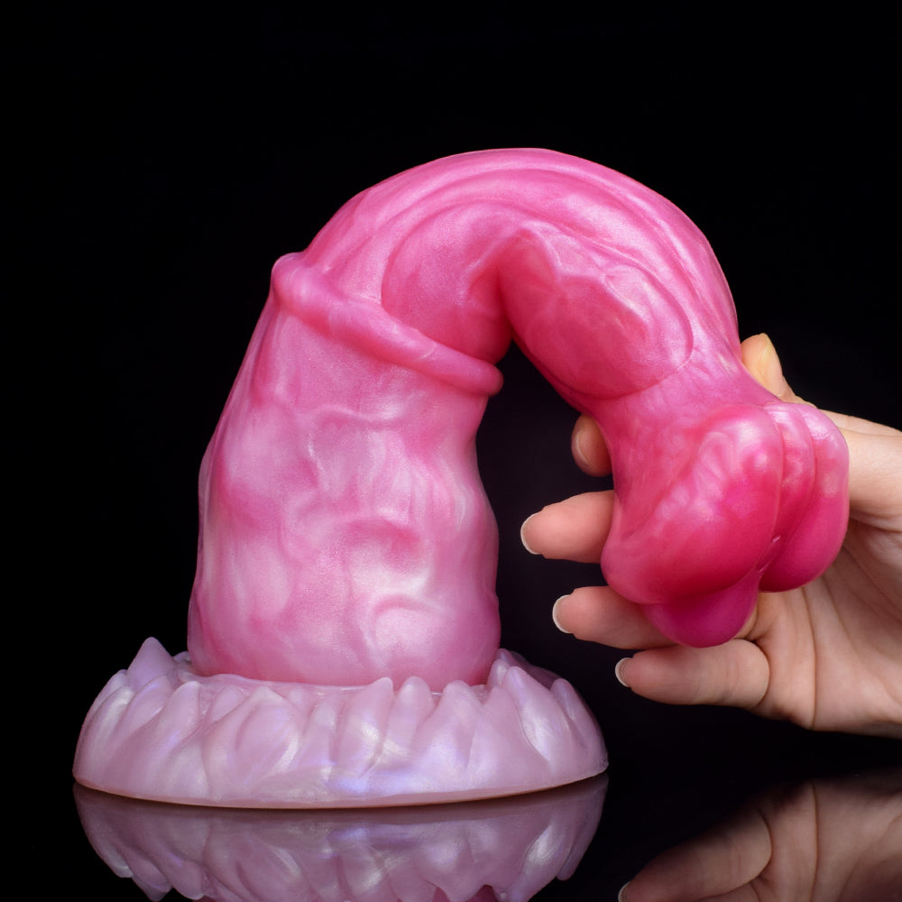 Dual-Density Huge Dildo | Platinum Silicone Fantasy Dildo with Soft-Rebound & Doppelkugel-Glans