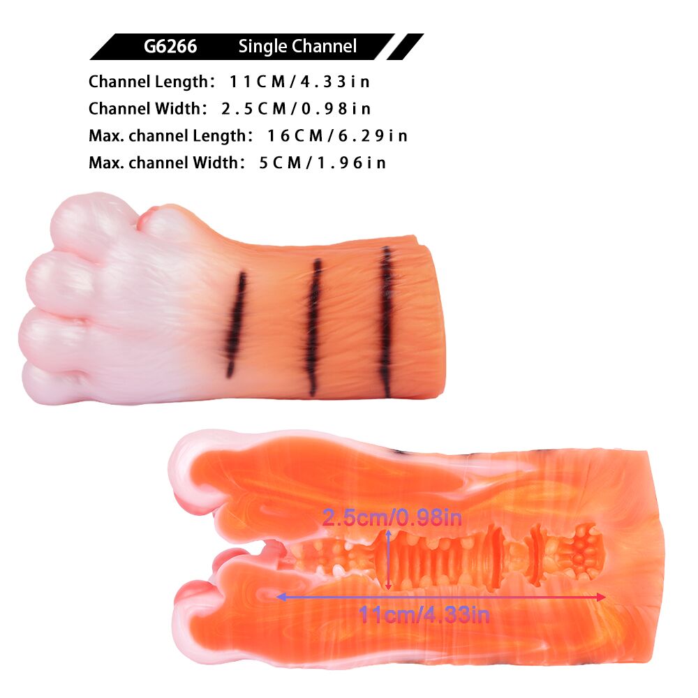 Tiger Paw Masturbator – Furry Animal Masturbator mit Doppelklauen-Klemmsystem und Dynamischer Rückfederung