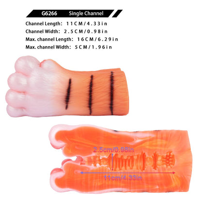 Tiger Paw Masturbator – Furry Animal Masturbator mit Doppelklauen-Klemmsystem und Dynamischer Rückfederung